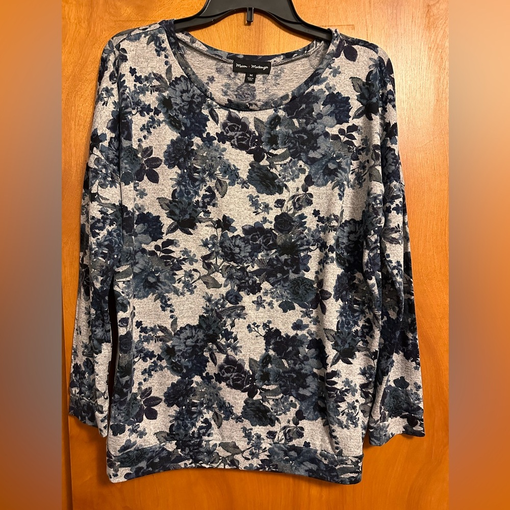 Blue Rose Long Sleeve Shirt